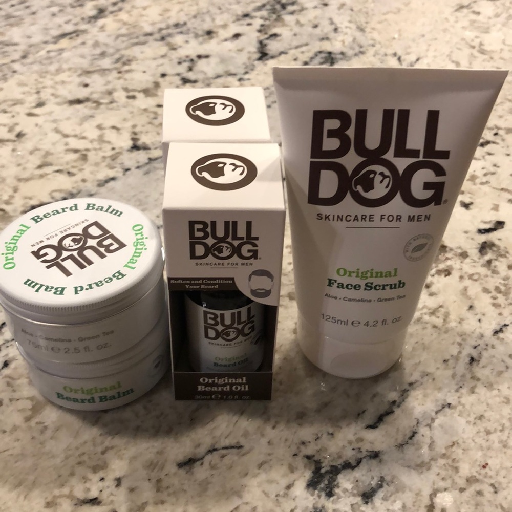 Bulldog Beard balm , oil , and scrub